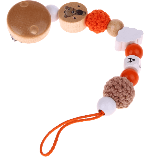 Personalised Autumnal Soother Chain with Name for Autumn