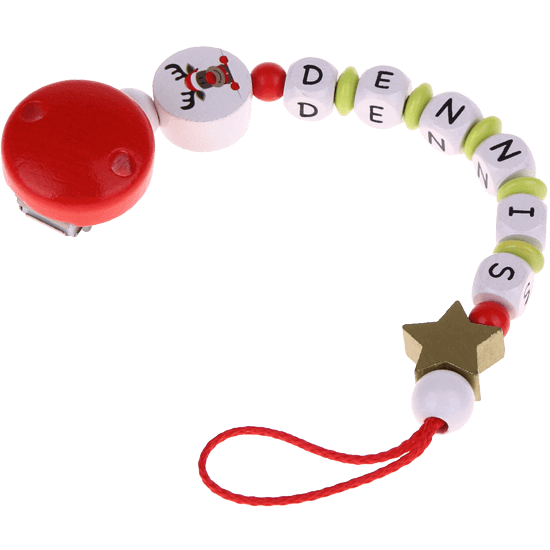 Personalised dummy chain with name as a Christmas gift