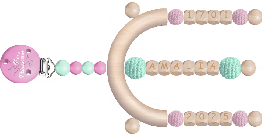 personalisierte Schnullerkette